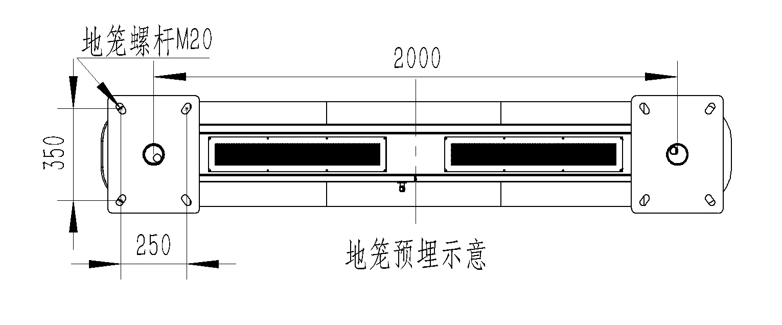 高智能负氧离子监测站地笼预埋示意图