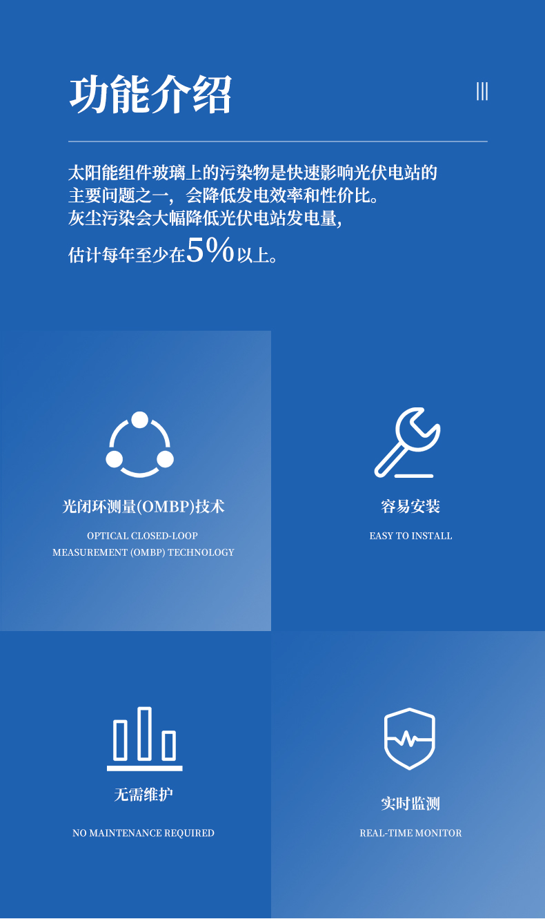 光伏电站灰尘监测系统功能介绍